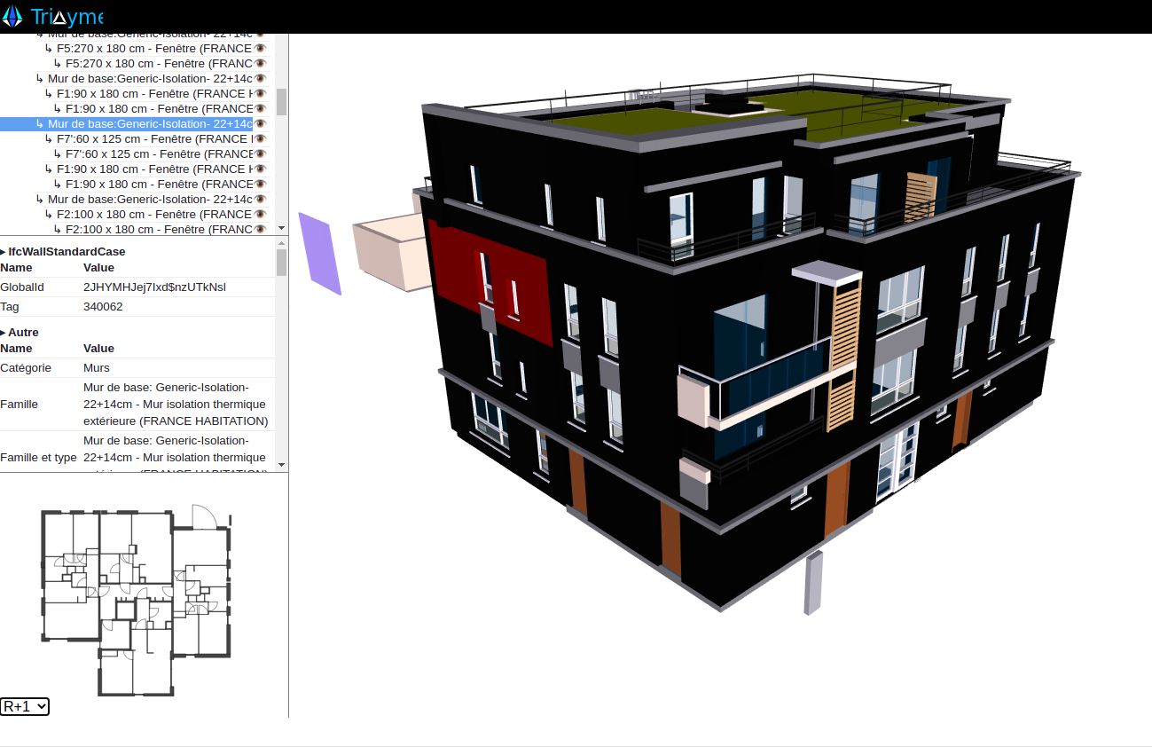 TriBIM: Editer sa maquette IFC en ligne