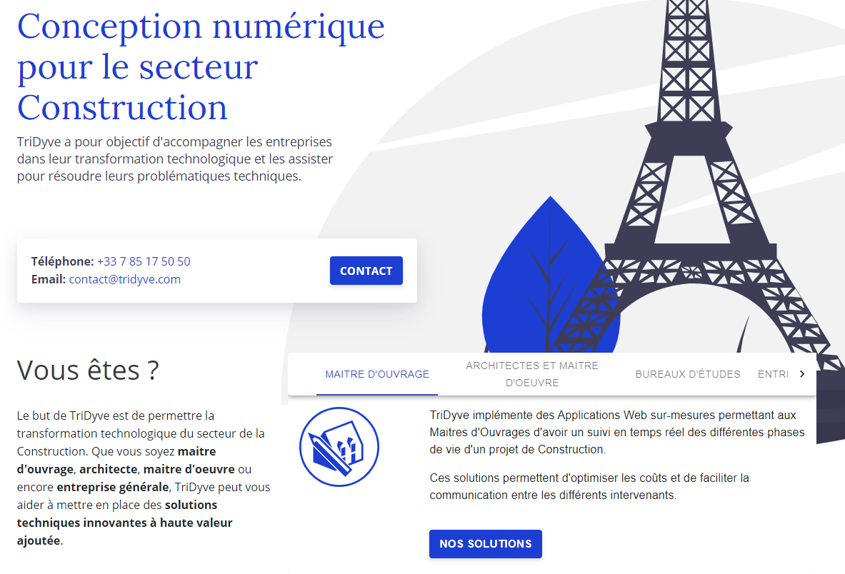 TriDyve : Conception Numérique pour le Secteur de la Construction