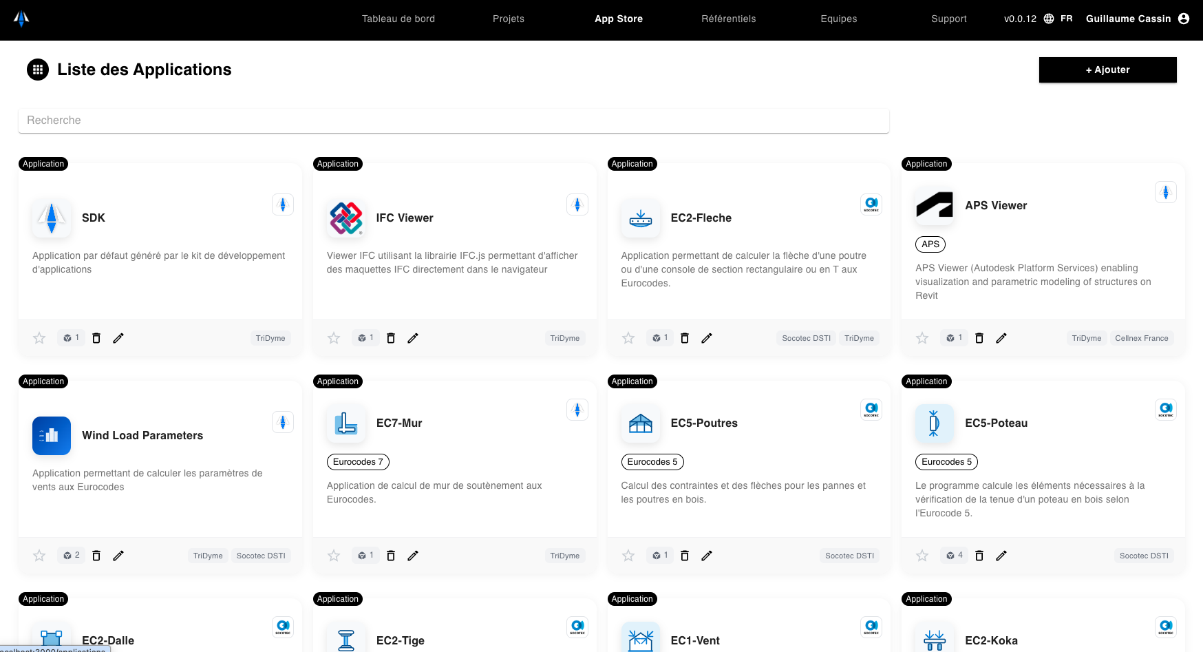 App Store - Applications de calcul Eurocodes